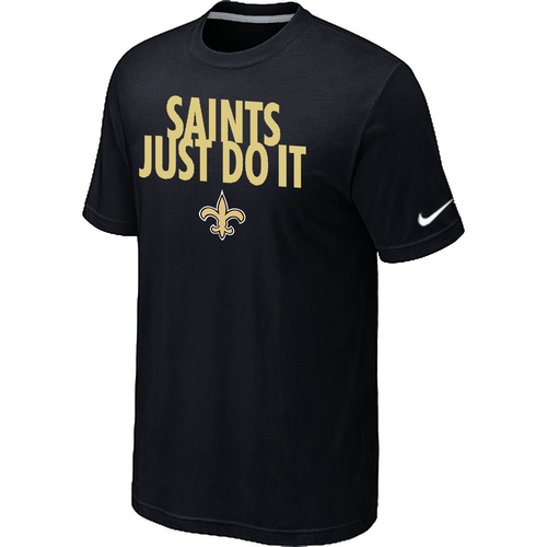 Nike New Orleans Saints "Just Do It" NFL T-Shirt - Black